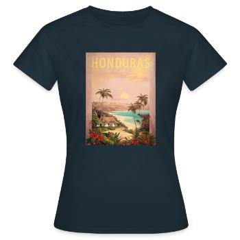 Honduras Catracha Herkunft Geschenk - Frauen T-Shirt - Navy - Vorne - AI Model Female 172 dark (172cm)