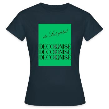 du Sud global - T-shirt Femme - marine - Devant - AI Model Female 172 dark (172cm)