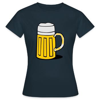 bier - T-shirt Femme - marine - Devant - AI Model Female 172 dark (172cm)