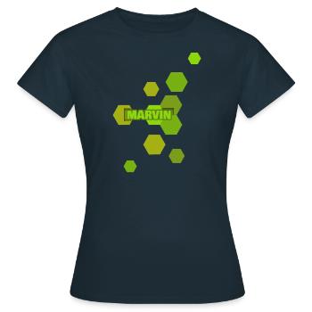 Marvin - Women's T-Shirt - navy - Front - AI Model Female 172 dark (172cm)