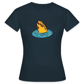 Surf - Frauen T-Shirt - Navy - Vorne - AI Model Female 172 dark (172cm)