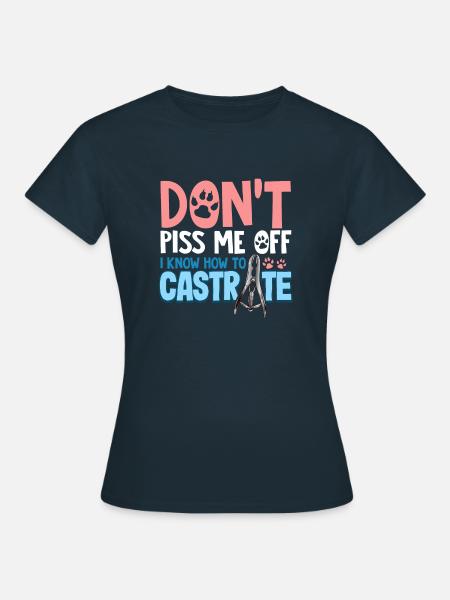 Tierarzt Kastration Tierarzt Castrate Jok - Frauen T-Shirt - Navy