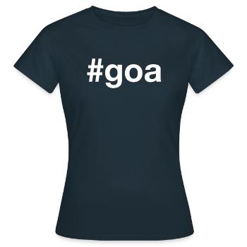 Goa Hashtag - Frauen T-Shirt - Navy - Vorne - AI Model Female 172 dark (172cm)