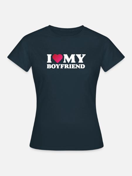 Ich liebe meinen Freund - Frauen T-Shirt - Navy