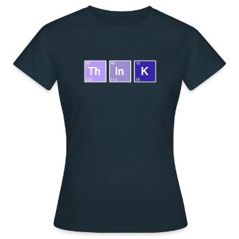 Think (blue) - Women's T-Shirt - navy - Front - AI Model Female 172 dark (172cm)