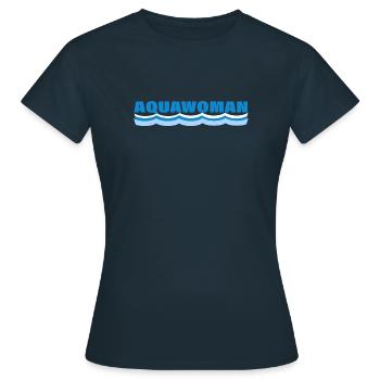 AQUAWOMAN - Women's T-Shirt - navy - Front - AI Model Female 172 dark (172cm)