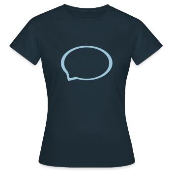 Sprechblase - Frauen T-Shirt - Navy - Vorne - AI Model Female 172 dark (172cm)