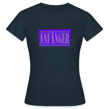 anfänger dunkel - Frauen T-Shirt - Navy - Vorne - AI Model Female 172 dark (172cm)