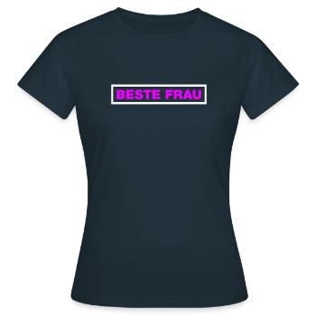 Beste Frau - Frauen T-Shirt - Navy - Vorne - AI Model Female 172 dark (172cm)