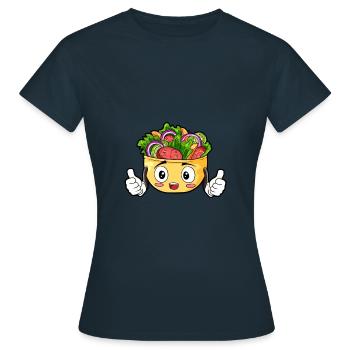 Salat Essen Feinschmecker Geschenk - Frauen T-Shirt - Navy - Vorne - AI Model Female 172 dark (172cm)