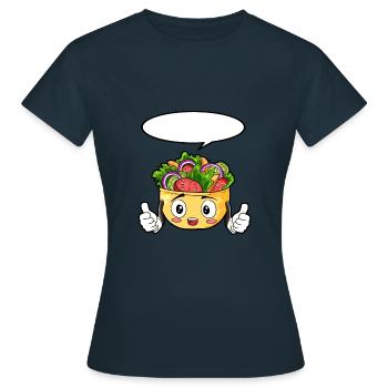 Laitue repas gourmet cadeau - T-shirt Femme - marine - Devant - AI Model Female 172 dark (172cm)