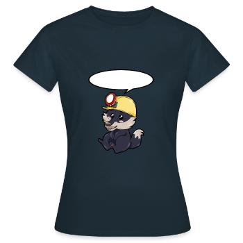 Loup mineur - T-shirt Femme - marine - Devant - AI Model Female 172 dark (172cm)