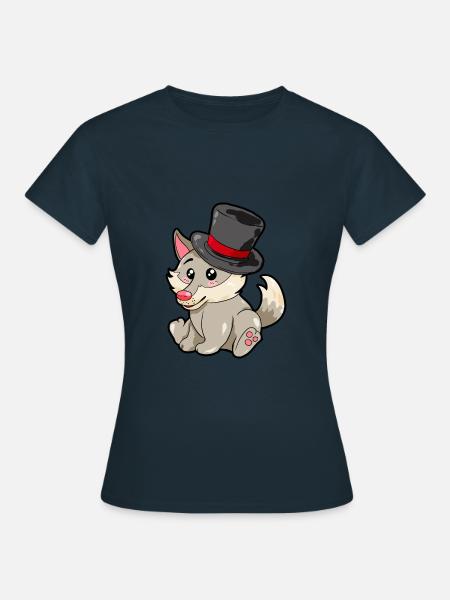 Magier Wolf - Frauen T-Shirt - Navy