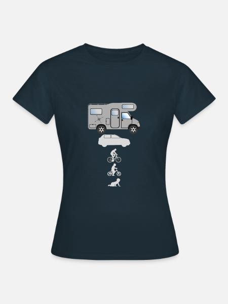 Evolution Camper - Frauen T-Shirt - Navy