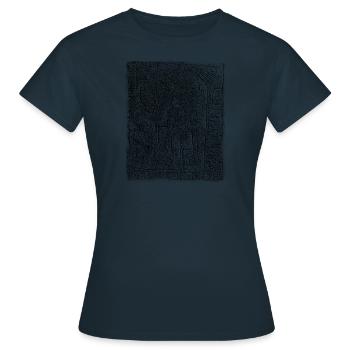 maya tafel black - Women's T-Shirt - navy - Front - AI Model Female 172 dark (172cm)