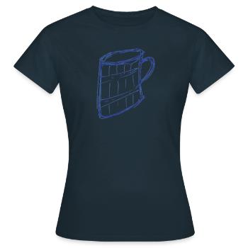 krug for white - Frauen T-Shirt - Navy - Vorne - AI Model Female 172 dark (172cm)