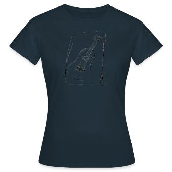 guitar for bright - Women's T-Shirt - navy - Front - AI Model Female 172 dark (172cm)