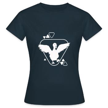 Cygne - Oiseau Nature Conservation Amoureux des animaux - T-shirt Femme - marine - Devant - AI Model Female 172 dark (172cm)