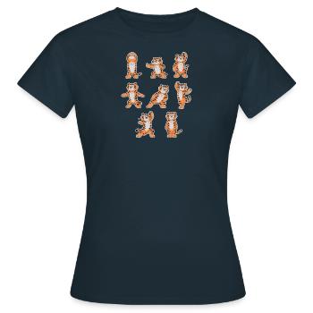 Arts martiaux de Tai Chi Chuan Tigre TShirt Taijiquan - T-shirt Femme - marine - Devant - AI Model Female 172 dark (172cm)
