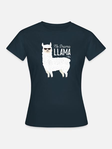 No drama llama - Frauen T-Shirt - Navy