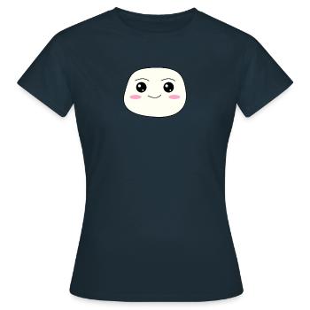Kawaii Marshmallow - joli visage - T-shirt Femme - marine - Devant - AI Model Female 172 dark (172cm)