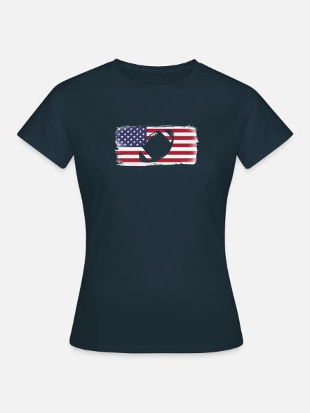 American Flag Fußball - Frauen T-Shirt - Navy