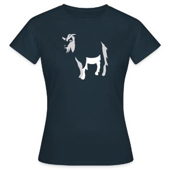 Artsy Goat Farmer Ranch Countryside Livestock Gift - Women's T-Shirt - navy - Front - AI Model Female 172 dark (172cm)