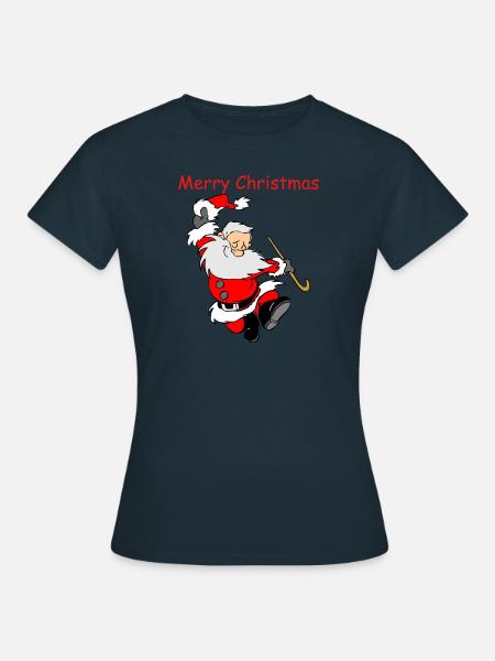 Weihnachtsmann - Frauen T-Shirt - Navy