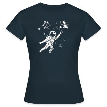 Astronaute de l'espace cool - T-shirt Femme - marine - Devant - AI Model Female 172 dark (172cm)