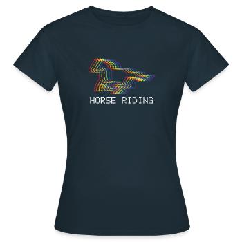 Équitation - T-shirt Femme - marine - Devant - AI Model Female 172 dark (172cm)