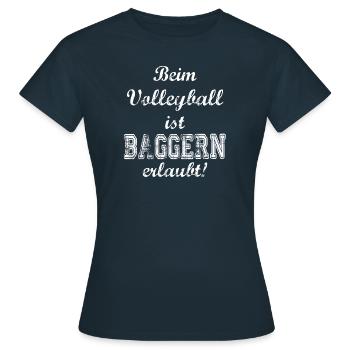 Dribble de volleyball disant - T-shirt Femme - marine - Devant - AI Model Female 172 dark (172cm)