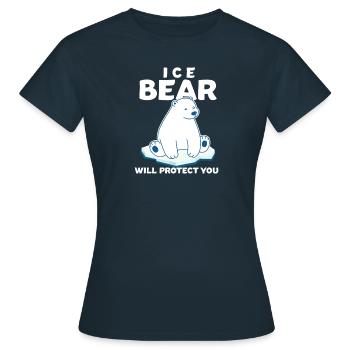 Polar Bear - T-shirt Femme - marine - Devant - AI Model Female 172 dark (172cm)