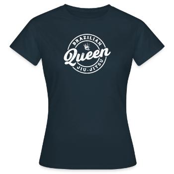 JiuJitsu Queen MMA Grappling Judo BJJ - T-shirt Femme - marine - Devant - AI Model Female 172 dark (172cm)