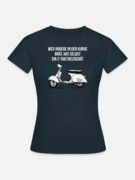 Motorroller - Frauen T-Shirt - Navy