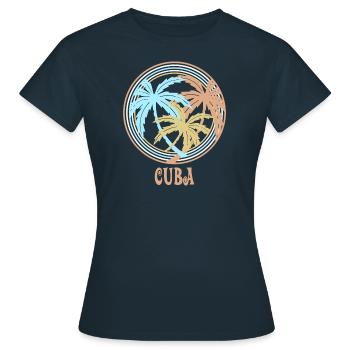 Cuba - T-shirt Femme - marine - Devant - AI Model Female 172 dark (172cm)