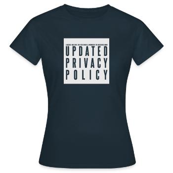 Politique de confidentialité mise à jour Politique de confidentialité - T-shirt Femme - marine - Devant - AI Model Female 172 dark (172cm)