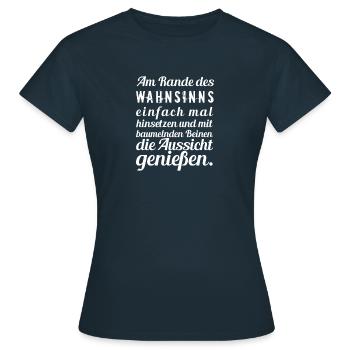 Au bord de la folie ... - T-shirt Femme - marine - Devant - AI Model Female 172 dark (172cm)