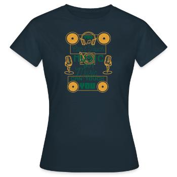 Music Electro Hip Hop Techno Festival Gift - Women's T-Shirt - navy - Front - AI Model Female 172 dark (172cm)