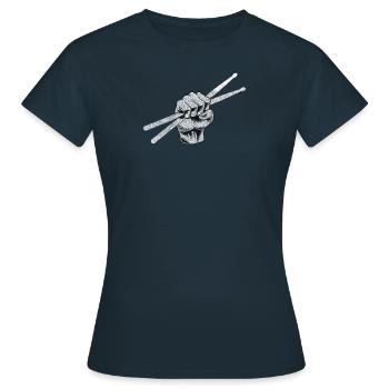 Cadeau de bande de batteur batterie batteur - T-shirt Femme - marine - Devant - AI Model Female 172 dark (172cm)