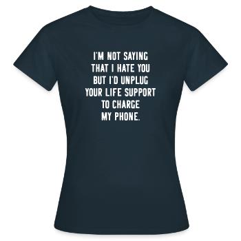 Provokation Provokant Provozieren - Frauen T-Shirt - Navy - Vorne - AI Model Female 172 dark (172cm)
