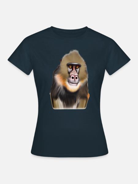 Mandrill Affe - Frauen T-Shirt - Navy