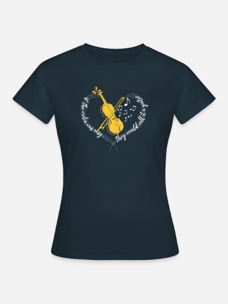geige - Frauen T-Shirt - Navy