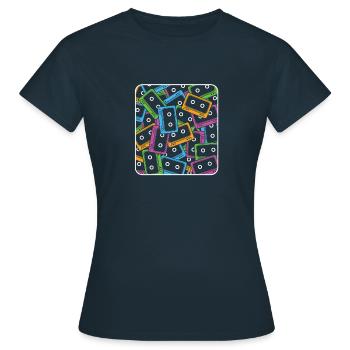 Musiktapes Tape Musique - T-shirt Femme - marine - Devant - AI Model Female 172 dark (172cm)
