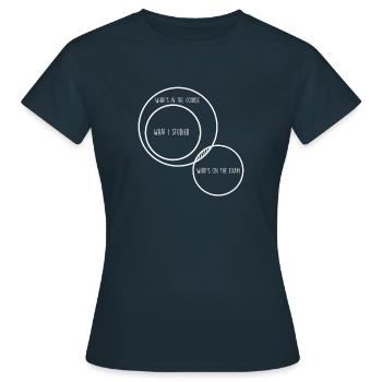 Studying College University Of Applied Sciences Examination - Women's T-Shirt - navy - Front - AI Model Female 172 dark (172cm)