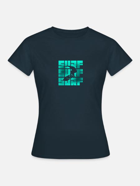 SURF SURF SURF - Frauen T-Shirt - Navy