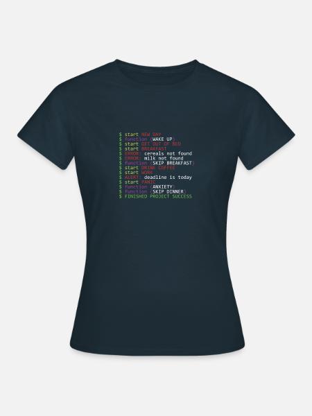Monday Programmer - T-shirt Femme - marine