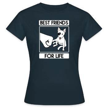 bull-terrier - T-shirt Femme - marine - Devant - AI Model Female 172 dark (172cm)