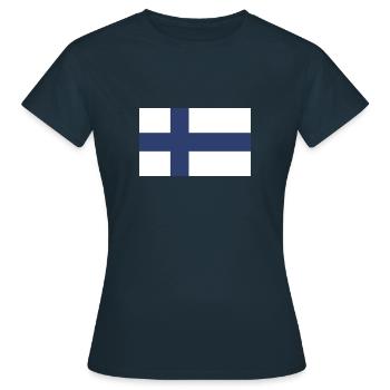 Flag Finland, Finland's flag, flag of Finland - Women's T-Shirt - navy - Front - AI Model Female 172 dark (172cm)