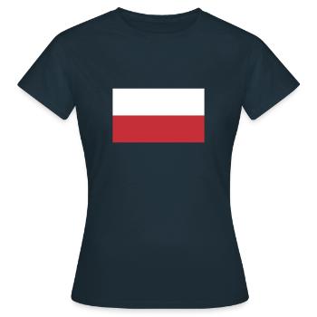 Drapeau pologne, drapeau de la Pologne, Drapeau de la Pologne - T-shirt Femme - marine - Devant - AI Model Female 172 dark (172cm)