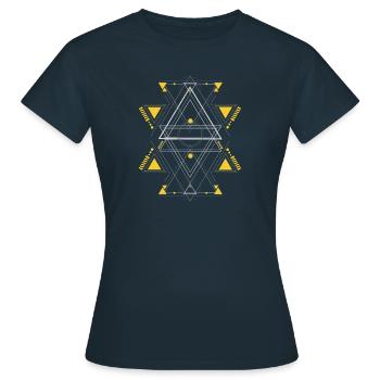 géométrie - T-shirt Femme - marine - Devant - AI Model Female 172 dark (172cm)